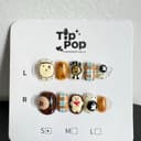 Cookie Bear Doodle press-on nail set on a TipPop Nails card