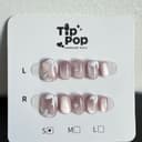 Mauve Petal Whisper press-on nail set on a TipPop Nails card