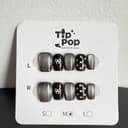 Silver Bow Dot press-on nail set on a TipPop Nails card