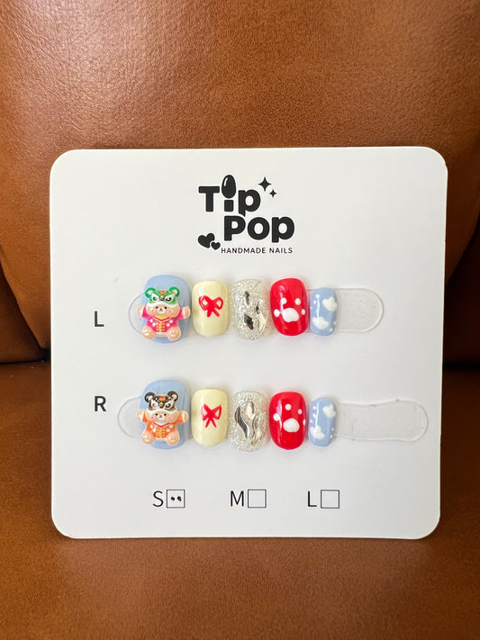 Teddy Bear Party Nails